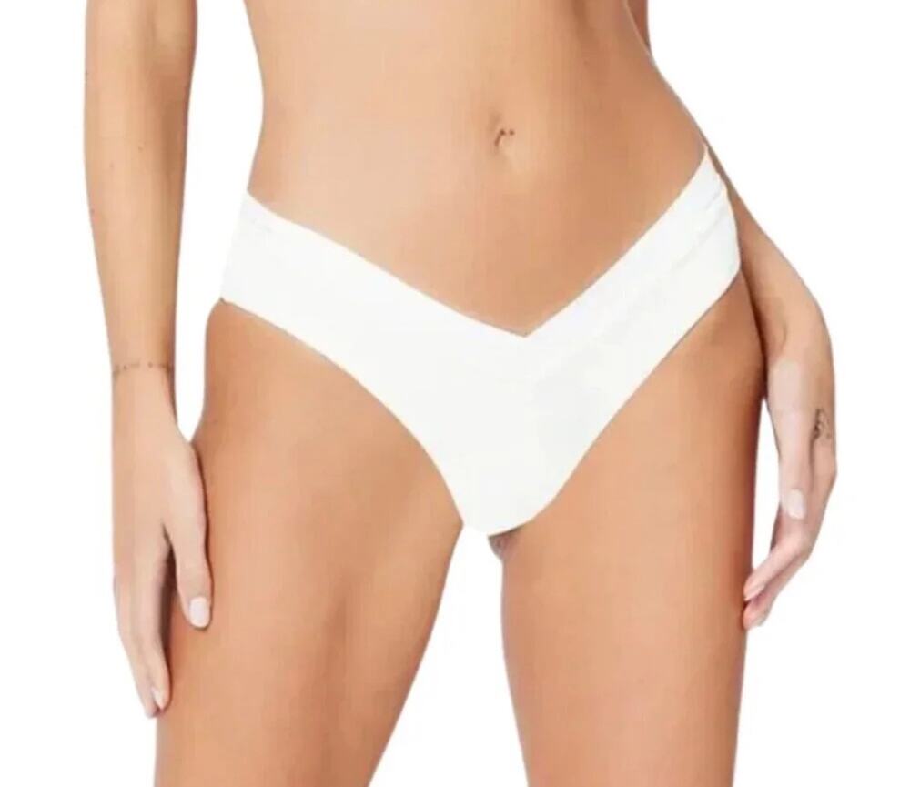 L*Space LSPACE cream Pratt swimsuit bikini bottom revolve sz XS